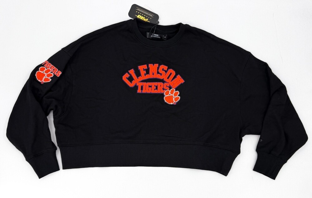 New Clemson Tigers Sweater Womens Small Black NCAA College Football Cropped